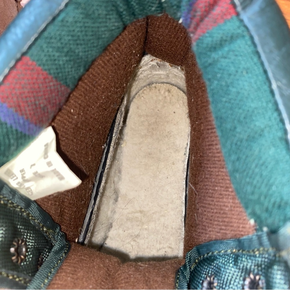 Womens Leather Duck Boots Rubber Size 7 Black Brown Lace up Thermolite Smiths - Picture 8 of 16